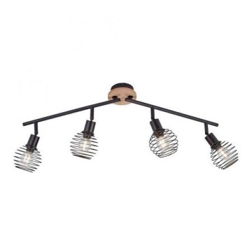 Leuchten Direkt 15924-79 - Foco EUGEN 4xE14/40W/230V carvalho