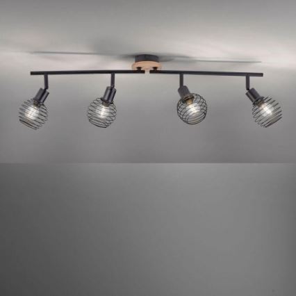 Leuchten Direkt 15924-79 - Foco EUGEN 4xE14/40W/230V carvalho
