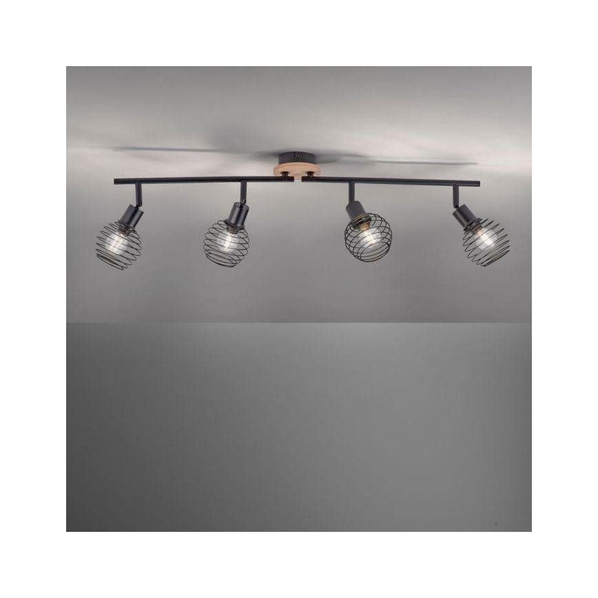 Leuchten Direkt 15924-79 - Foco EUGEN 4xE14/40W/230V carvalho