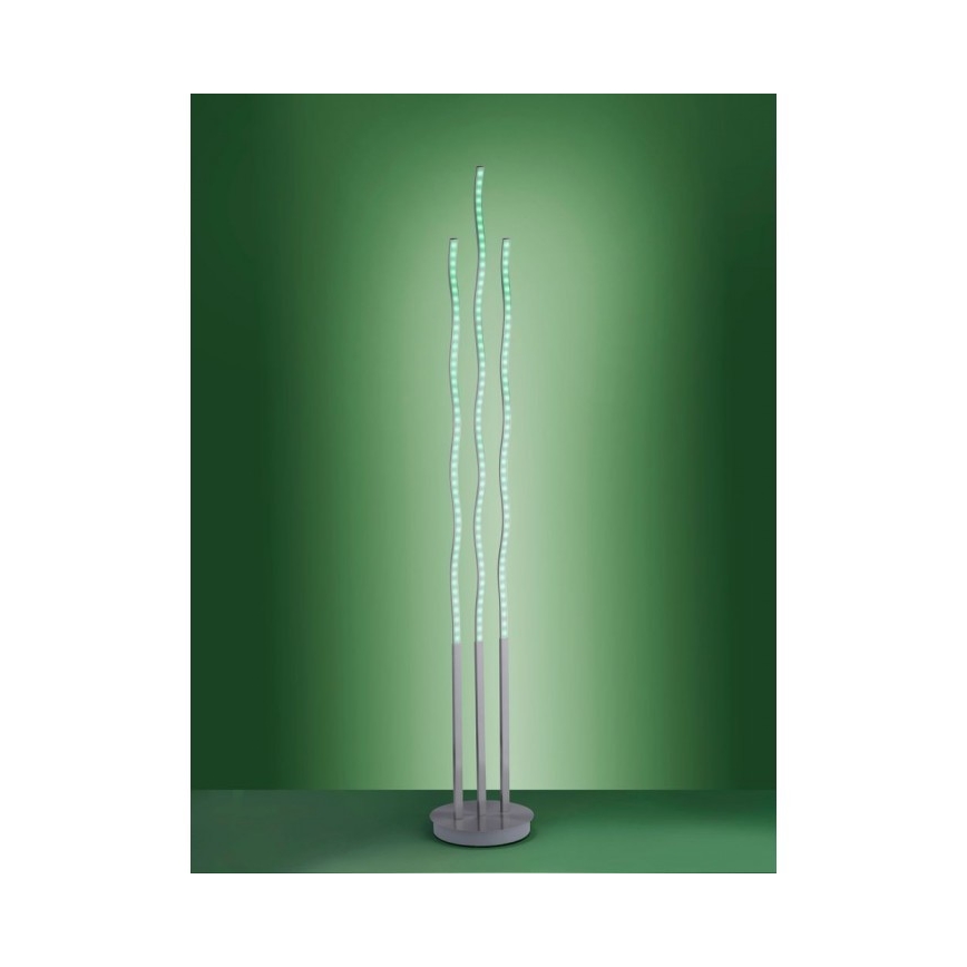Leuchten Direkt 16268-55 - Candeeiro de chão LED RGB com regulação WAVE LED/31W/230V + comando