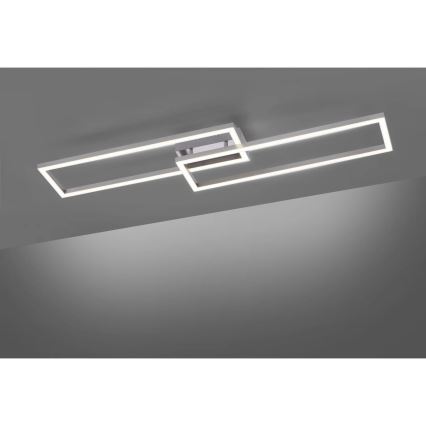 Leuchten Direkt 16430-55 - Luminária de teto regulável LED RGBW MAXI 2xLED/18W/230V 2700-5000K cromo fosco + comando remoto