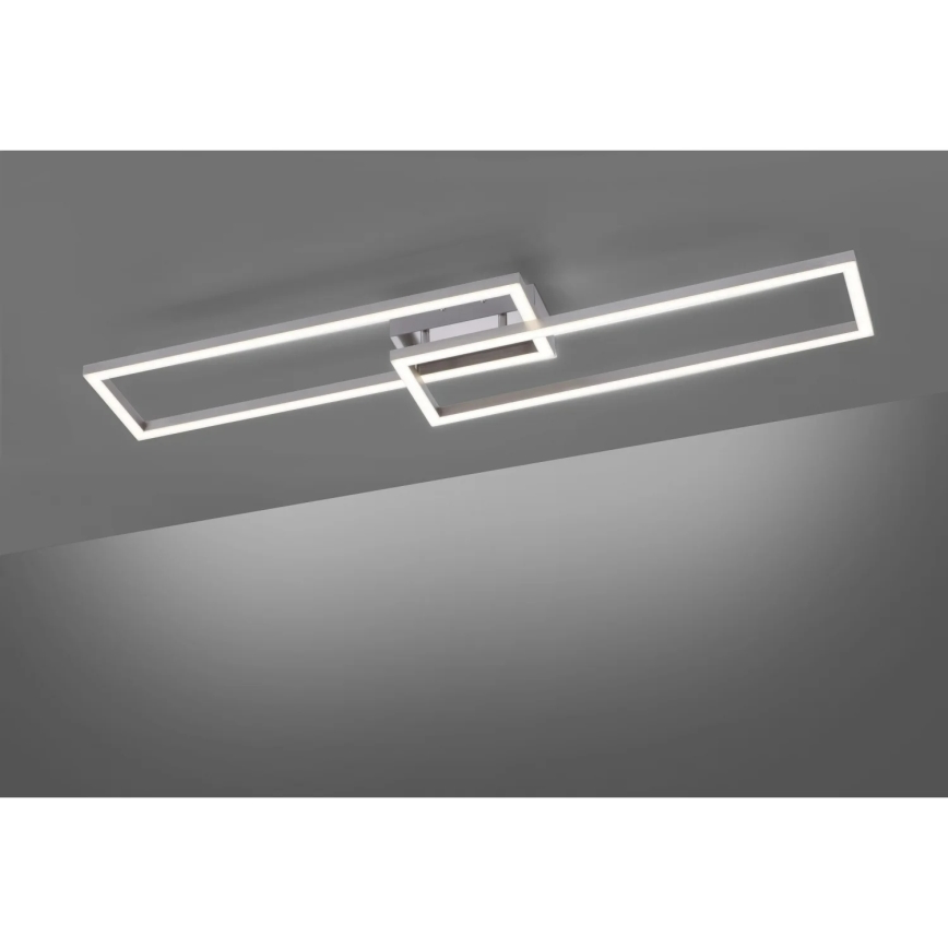 Leuchten Direkt 16430-55 - Luminária de teto regulável LED RGBW MAXI 2xLED/18W/230V 2700-5000K cromo fosco + comando remoto