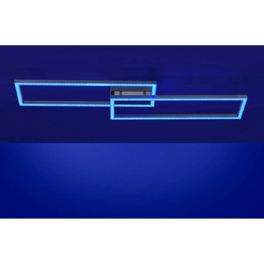 Leuchten Direkt 16430-55 - Luminária de teto regulável LED RGBW MAXI 2xLED/18W/230V 2700-5000K cromo fosco + comando remoto