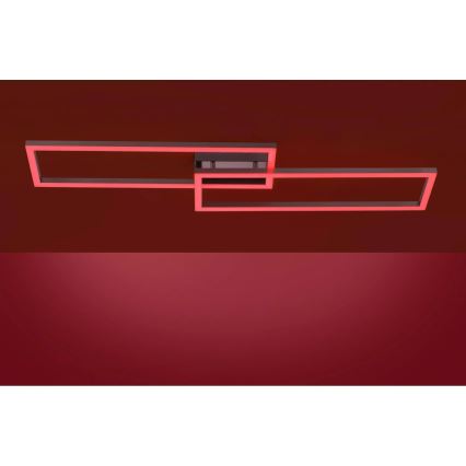 Leuchten Direkt 16430-55 - Luminária de teto regulável LED RGBW MAXI 2xLED/18W/230V 2700-5000K cromo fosco + comando remoto