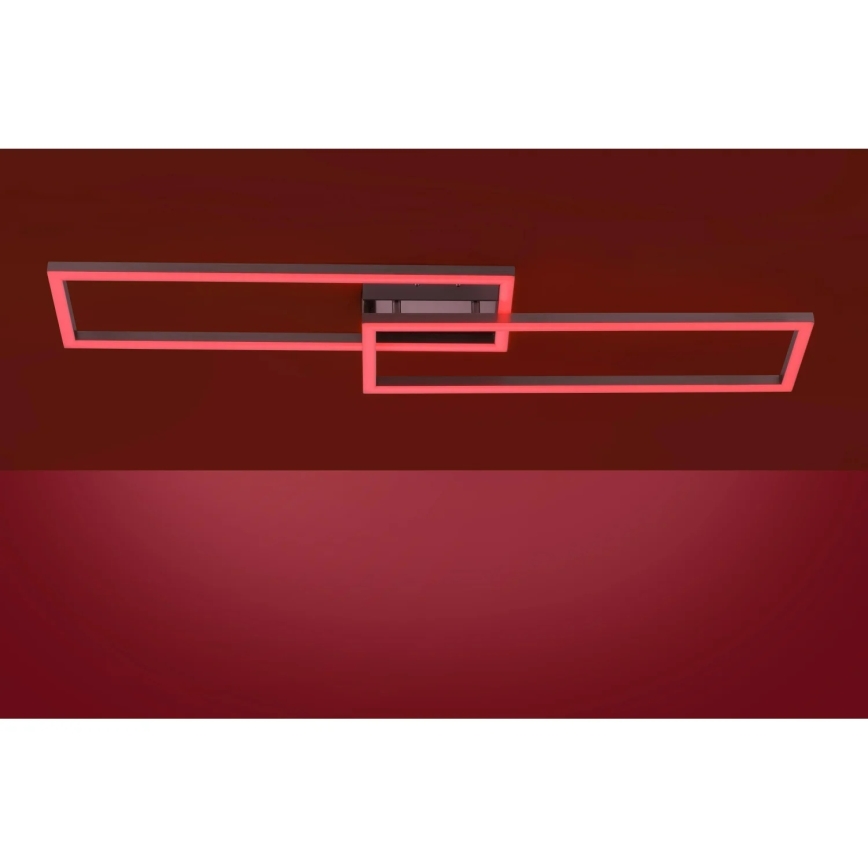 Leuchten Direkt 16430-55 - Luminária de teto regulável LED RGBW MAXI 2xLED/18W/230V 2700-5000K cromo fosco + comando remoto