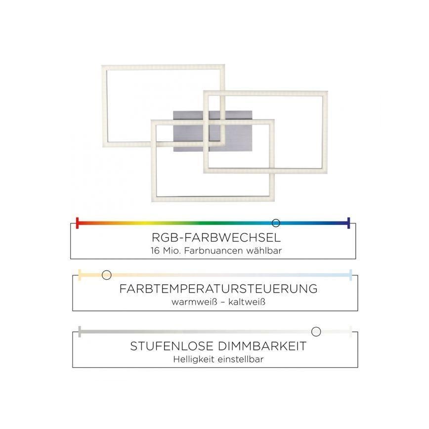 Leuchten Direkt 16431-55 - Candelabro integrado RGB LED com regulação MAXI LED/27W/230V + controlo remoto