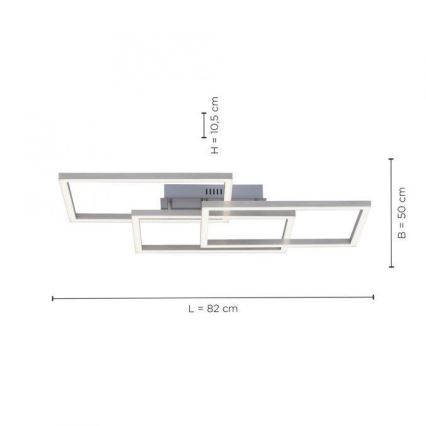 Leuchten Direkt 16431-55 - Candelabro integrado RGB LED com regulação MAXI LED/27W/230V + controlo remoto