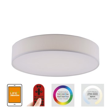 Leuchten Direkt 18428-16 - Luz de teto de inundação RGB LED LOLA LED/32W/230V Tuya + controlo remoto
