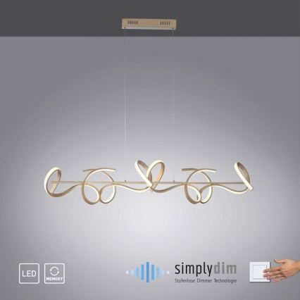 Leuchten Direkt 19033-60 - Candelabro suspenso LED com regulação CURLS LED/40,8W/230V