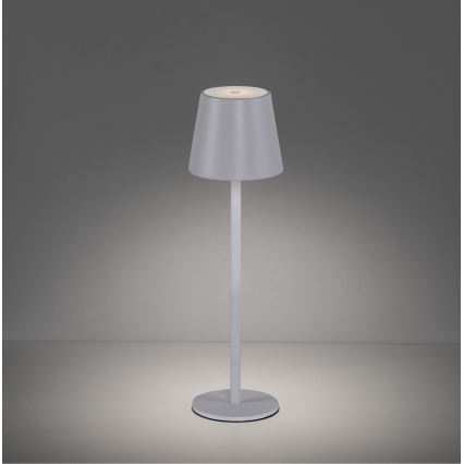 Leuchten Direkt 19250-16 - Candeeiro de mesa exterior LED com regulação EURIA LED/3W/5V 2600 mAh IP54 branco