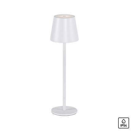 Leuchten Direkt 19250-16 - Candeeiro de mesa exterior LED com regulação EURIA LED/3W/5V 2600 mAh IP54 branco