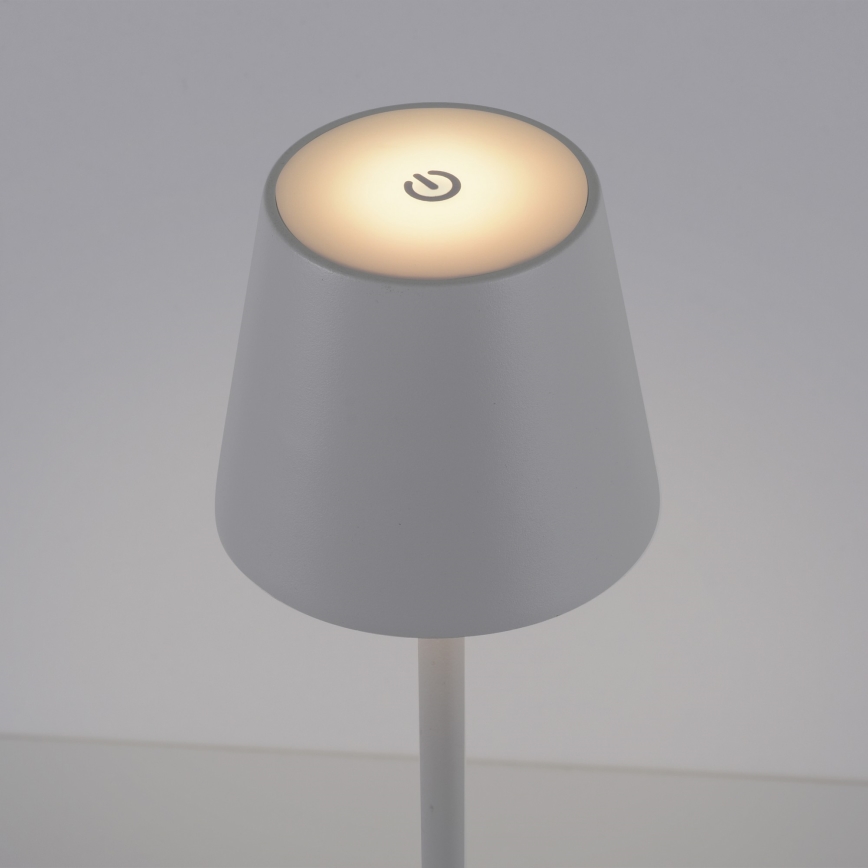 Leuchten Direkt 19250-16 - LED Candeeiro de mesa exterior recarregável com regulação EURIA LED/3W/5V IP54 branco