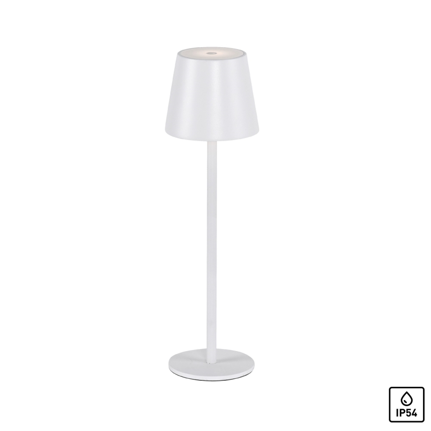 Leuchten Direkt 19250-16 - LED Candeeiro de mesa exterior recarregável com regulação EURIA LED/3W/5V IP54 branco