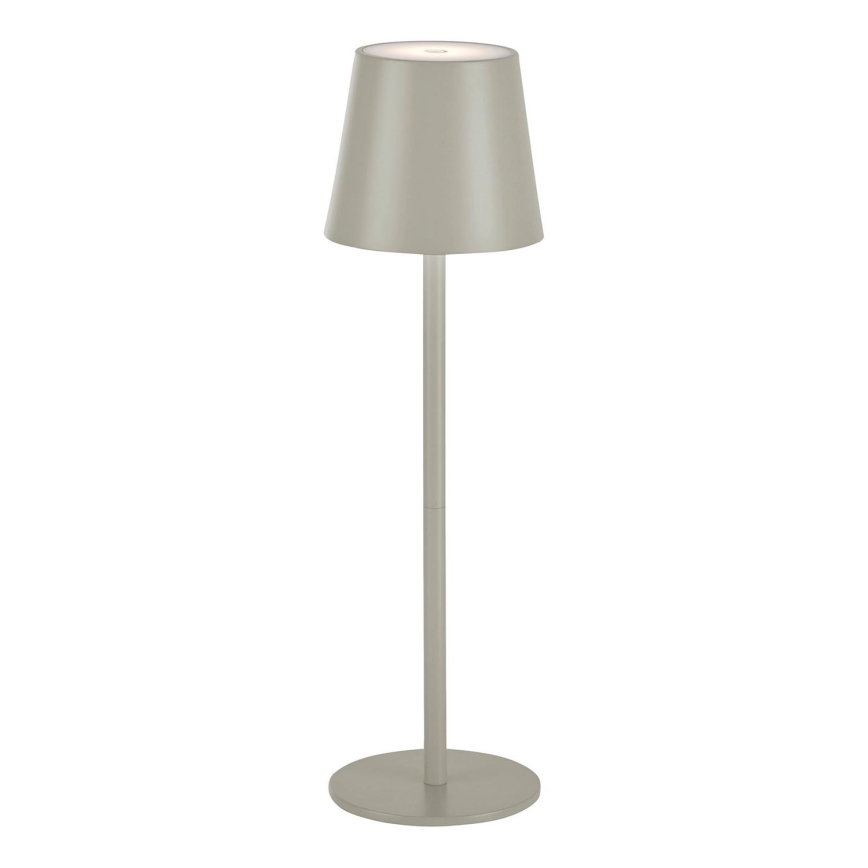 Leuchten Direkt 19250-40 - Candeeiro de mesa exterior LED com regulação EURIA LED/3W/5V 2600 mAh IP54 cinzento