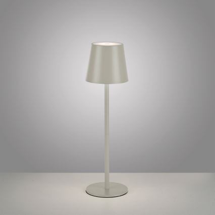 Leuchten Direkt 19250-40 - LED Candeeiro de mesa exterior recarregável com regulação EURIA LED/3W/5V IP54 cinzento