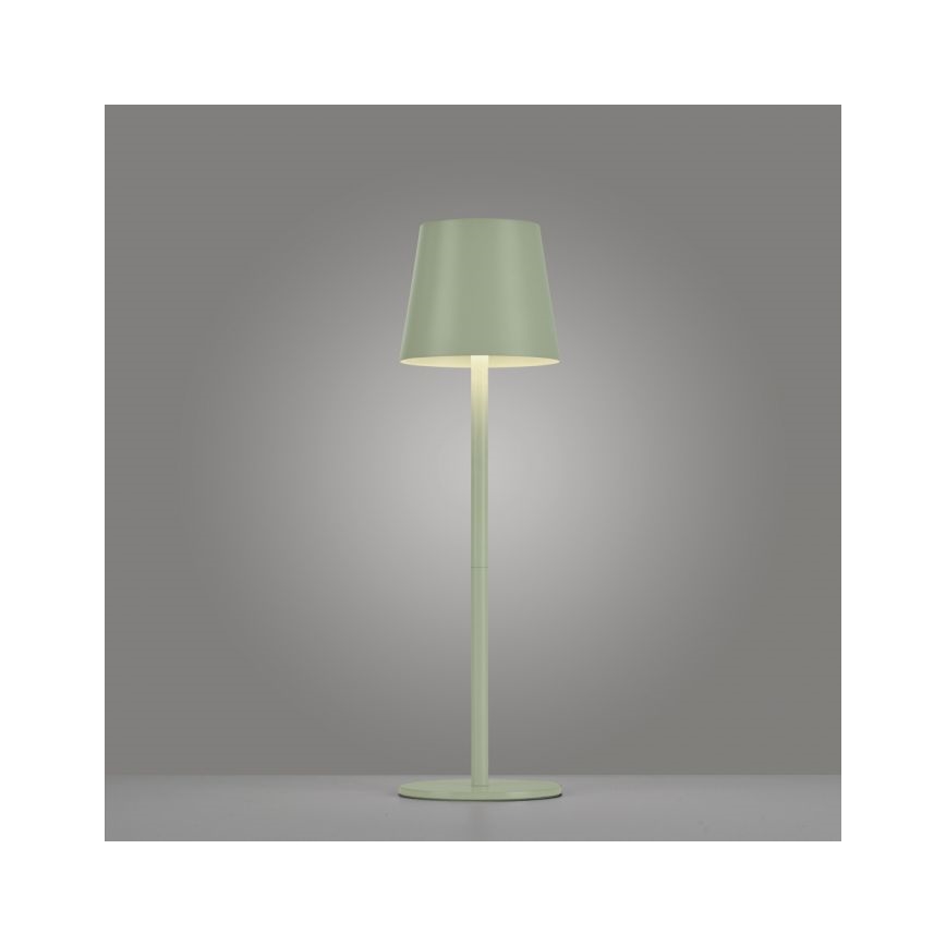 Leuchten Direkt 19250-43 - LED Candeeiro de mesa exterior recarregável com regulação EURIA LED/3W/5V IP54 verde