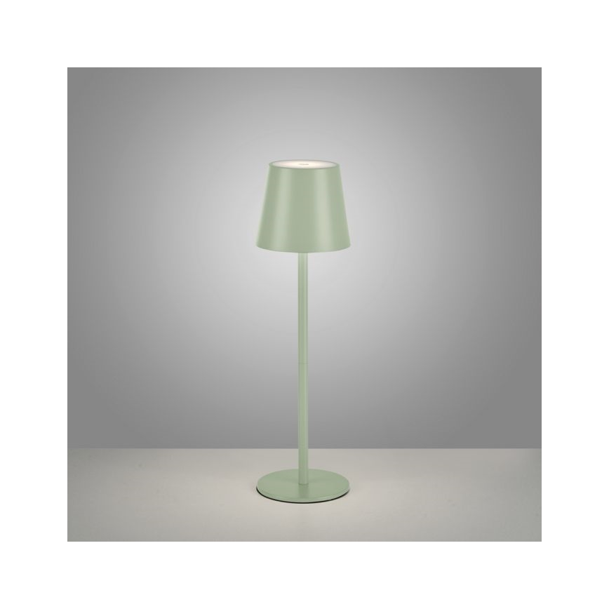 Leuchten Direkt 19250-43 - LED Candeeiro de mesa exterior recarregável com regulação EURIA LED/3W/5V IP54 verde