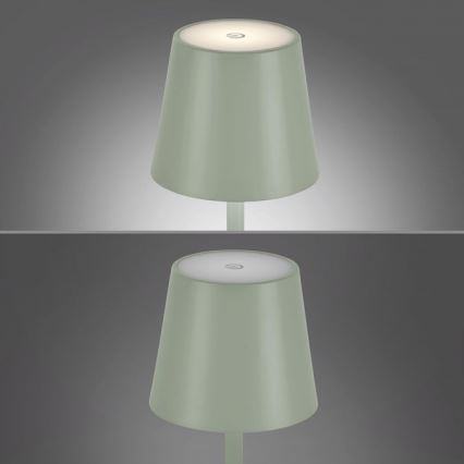 Leuchten Direkt 19250-43 - LED Candeeiro de mesa exterior recarregável com regulação EURIA LED/3W/5V IP54 verde