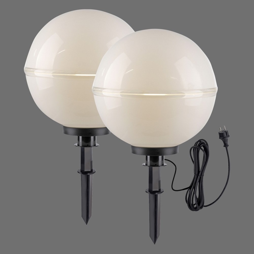 Leuchten Direkt 19324-16-2 - CONJUNTO 2x Candeeiro exterior 1xE27/40W/230V diâmetro 40 cm IP44