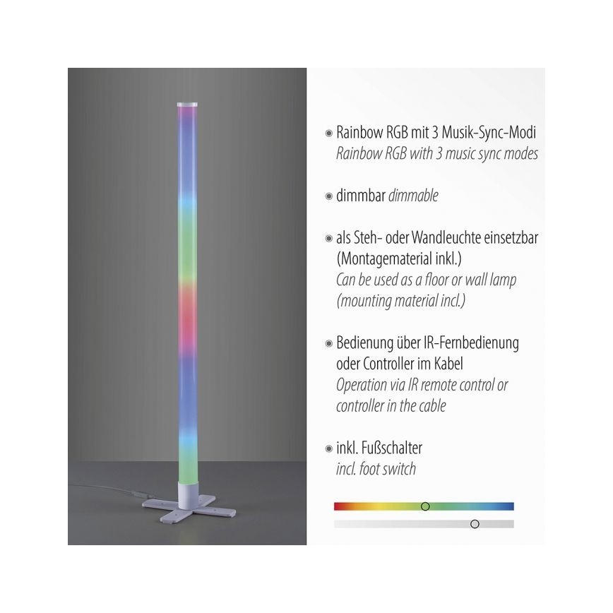 Leuchten Direkt 19902-21 - Candeeiro LED RGB com regulação RINGO LED/10W/230V+CR