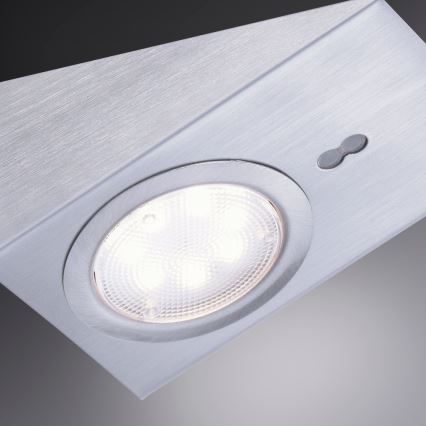 Leuchten Direkt 84111-55-3 - CONJUNTO 3x Iluminação de mobília LED com regulação THEO LED/3,6W/230V