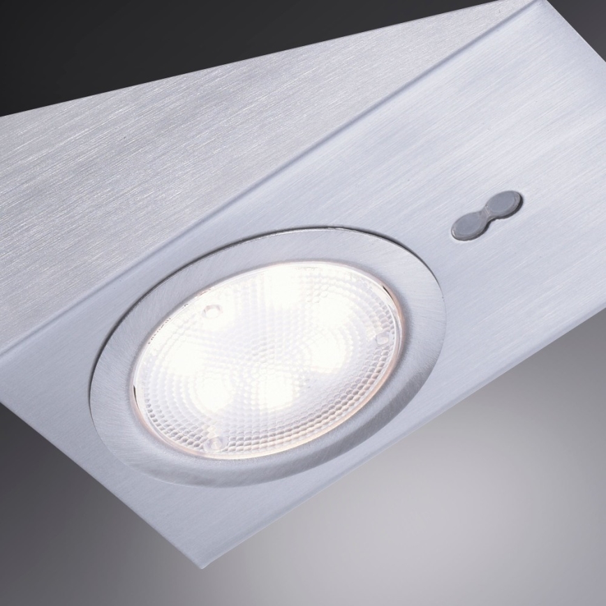 Leuchten Direkt 84111-55-3 - CONJUNTO 3x Iluminação de mobília LED com regulação THEO LED/3,6W/230V