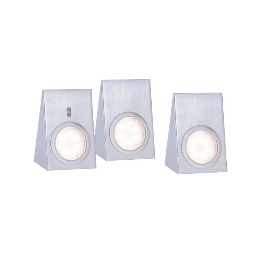 Leuchten Direkt 84111-55-3 - CONJUNTO 3x Iluminação de mobília LED com regulação THEO LED/3,6W/230V