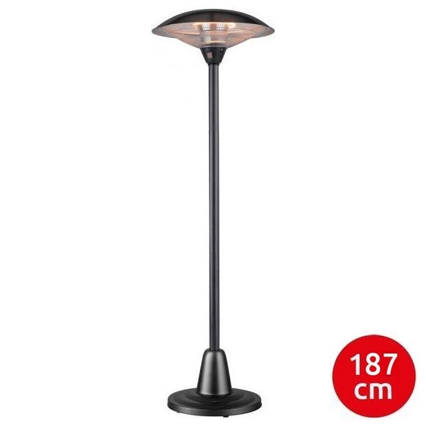 Leuchten Direkt 99501-18 - Elemento de aquecimento exterior GLOW 1500-3000W/230V 1,87 m IP34 preto
