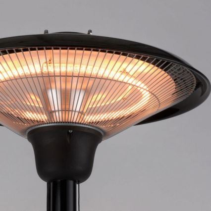 Leuchten Direkt 99501-18 - Elemento de aquecimento exterior GLOW 1500-3000W/230V 1,87 m IP34 preto