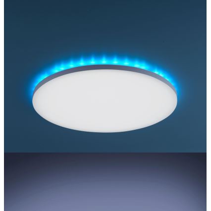Leuchten Direkt- Iluminação de teto LED RGB com regulação GUSTAV LED/22,1W/230V 2700-5000K + controlo remoto