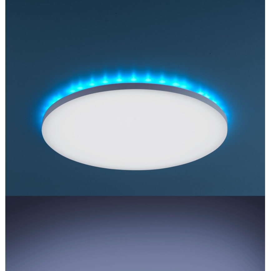 Leuchten Direkt- Iluminação de teto LED RGB com regulação GUSTAV LED/22,1W/230V 2700-5000K + controlo remoto