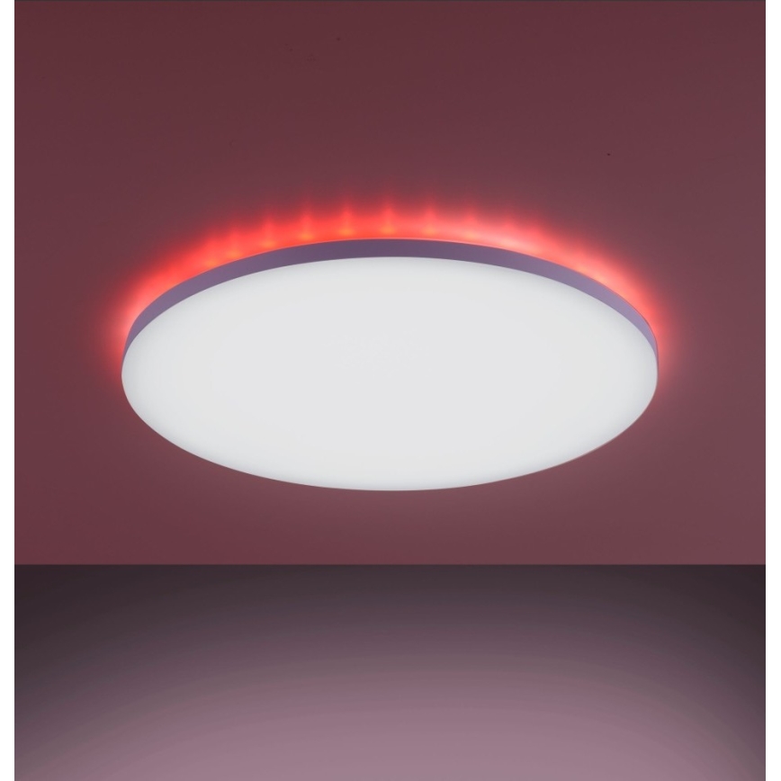 Leuchten Direkt- Iluminação de teto LED RGB com regulação GUSTAV LED/22,1W/230V 2700-5000K + controlo remoto