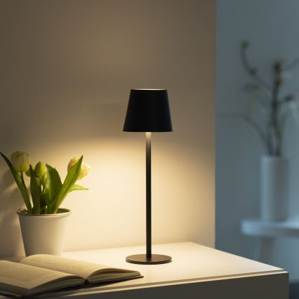 Leuchten Direkt 19250-18 - LED Candeeiro de mesa exterior recarregável com regulação EURIA LED/3W/5V IP54 preto