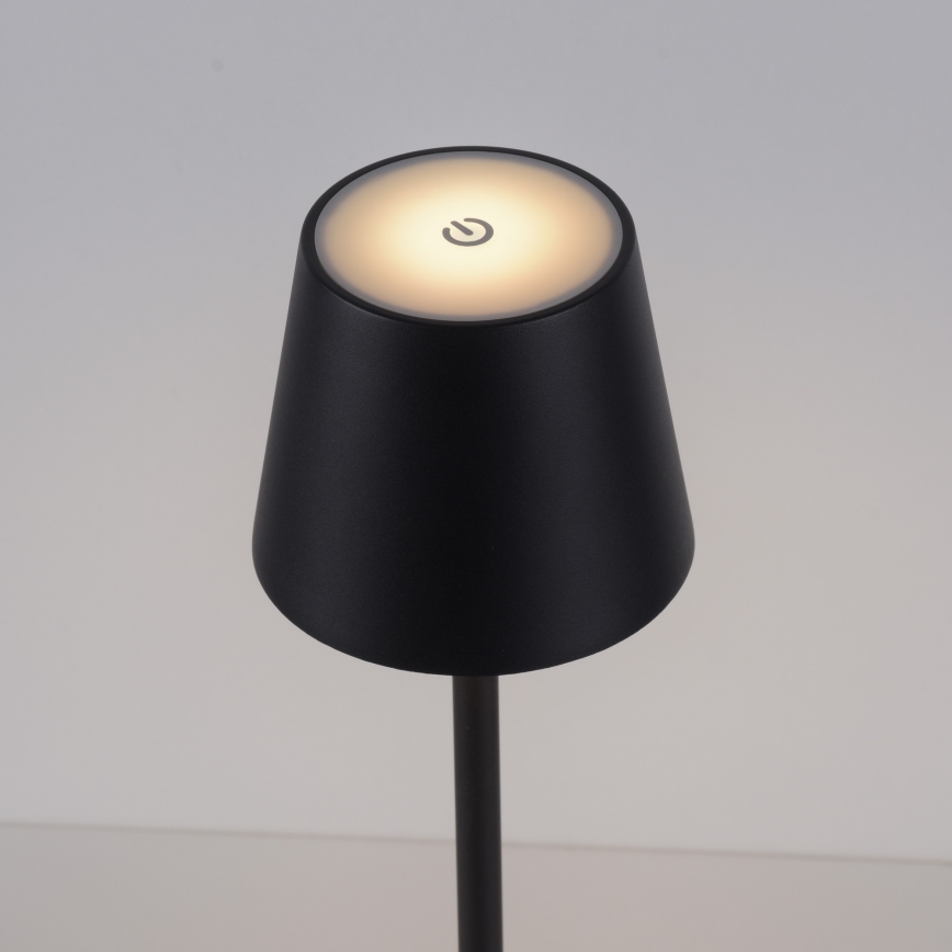 Leuchten Direkt 19250-18 - LED Candeeiro de mesa exterior recarregável com regulação EURIA LED/3W/5V IP54 preto