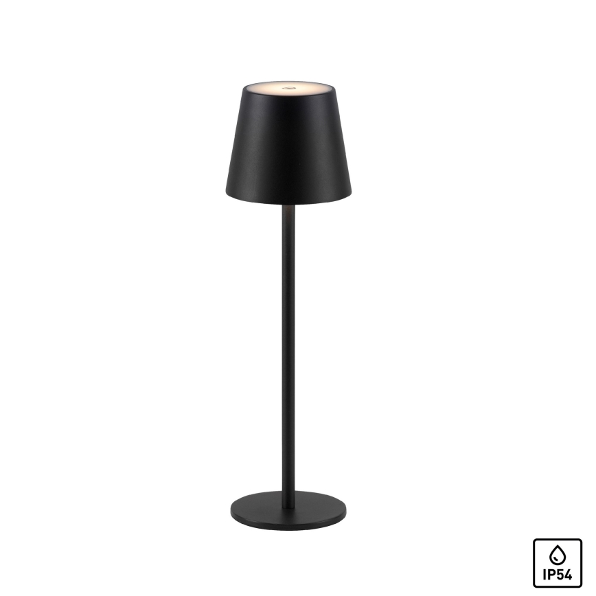 Leuchten Direkt 19250-18 - LED Candeeiro de mesa exterior recarregável com regulação EURIA LED/3W/5V IP54 preto
