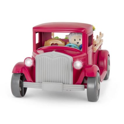 Li'l Woodzeez - Conjunto de brinquedos camião do agricultor com banca de comida 3xAAA