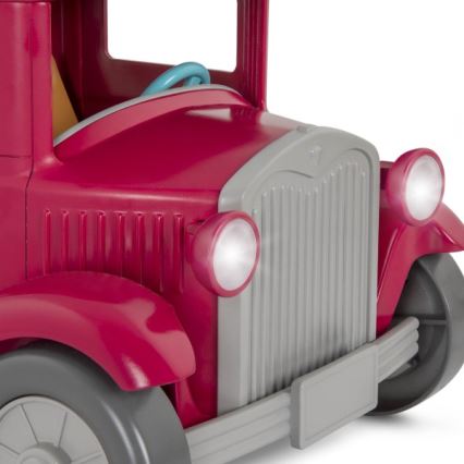 Li'l Woodzeez - Conjunto de brinquedos camião do agricultor com banca de comida 3xAAA