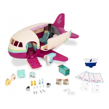 Li'l Woodzeez - Conjunto de brinquedos de avião com acessórios