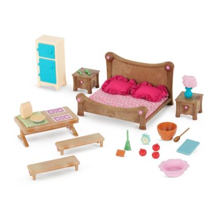 Li'l Woodzeez - Conjunto de brinquedos para quarto e sala de jantar