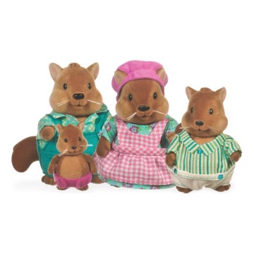 Li'l Woodzeez - Conjunto de figuras BUSTLEBERRY família dos esquilos
