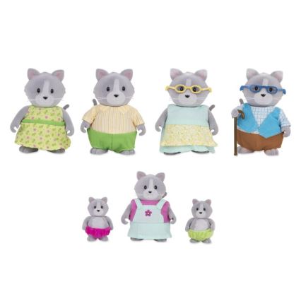 Li'l Woodzeez - Conjunto de figuras DAINTYPAW família de gatos