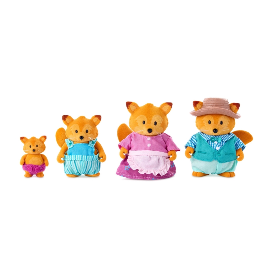 Li'l Woodzeez - Conjunto de figuras TIPPYTAIL raposa family