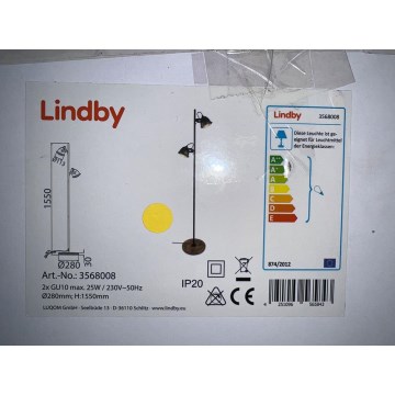 Lindby - Candeeiro de chão SHILA 2xGU10/25W/230V