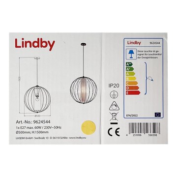Lindby - Candelabro suspenso KORIKO 1xE27/60W/230V