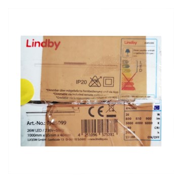 Lindby - Iluminação de teto LED com regulação IBBE LED/26W/230V Wi-Fi Tuya