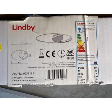 Lindby - Iluminação de teto LED com regulação XENIAS LED/20W/230V