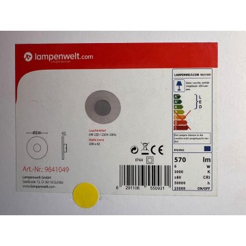 Lindby - Iluminação de teto LED TARJA LED/6W/230V