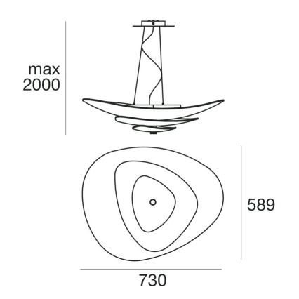 Linea Light 90239 - Candelabro num fio MOLEDRO 3xE27/46W/230V