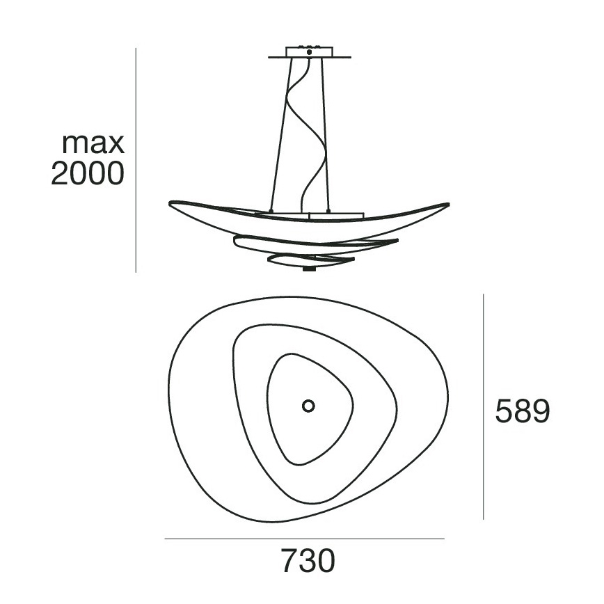 Linea Light 90239 - Candelabro num fio MOLEDRO 3xE27/46W/230V