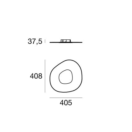 Linea Light 90345 - Iluminação de teto LED ANTIGUA LED/19W/230V 40,8 cm CRI 90 branco